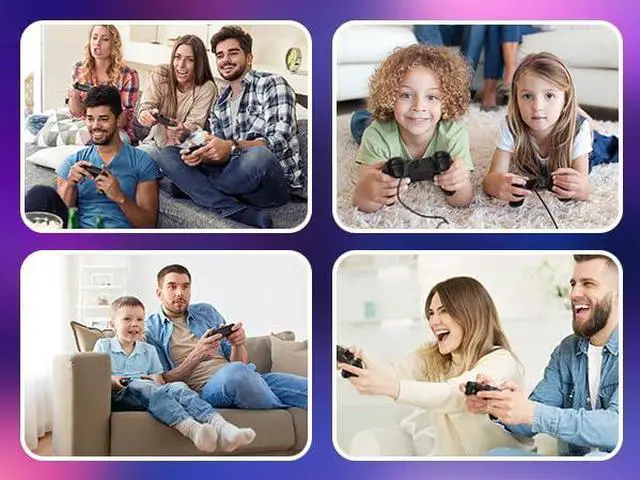 Alt view image 7 of 7 - Wireless Controller Compatible with PS4/Pro/Slim, Black ps4 controller with Dual Vibration, 1000mAh Battery, 6-Axis Motion Sensor, Built-in Speaker & 3.5mm Headphone Jack, Charging Cable (Black)