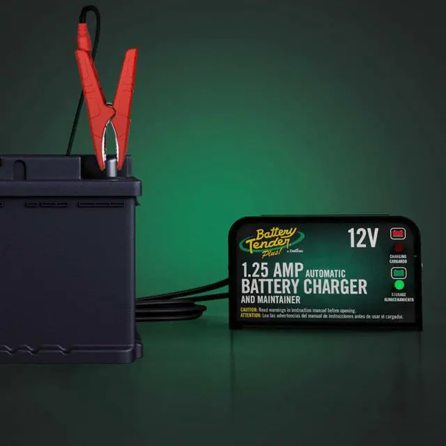 Alt view image 2 of 7 - Plus 12V 1.25 AMP Car & Motorcycle Battery Charger and Maintainer, Float Charge for Automotive, and ATVs - Smarter Than a Trickle Charger