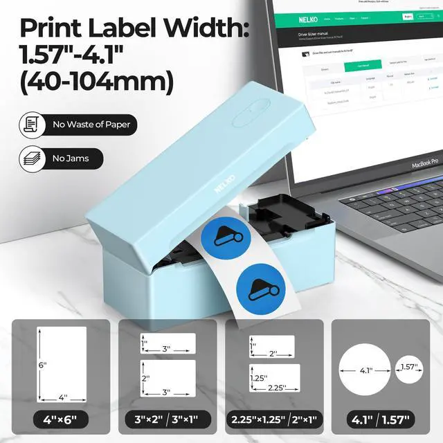 Alt view image 3 of 7 - Bluetooth Thermal Shipping Label Printer, 4x6 Shipping Label Printer for Shipping Packages, Support Android, iPhone and Windows