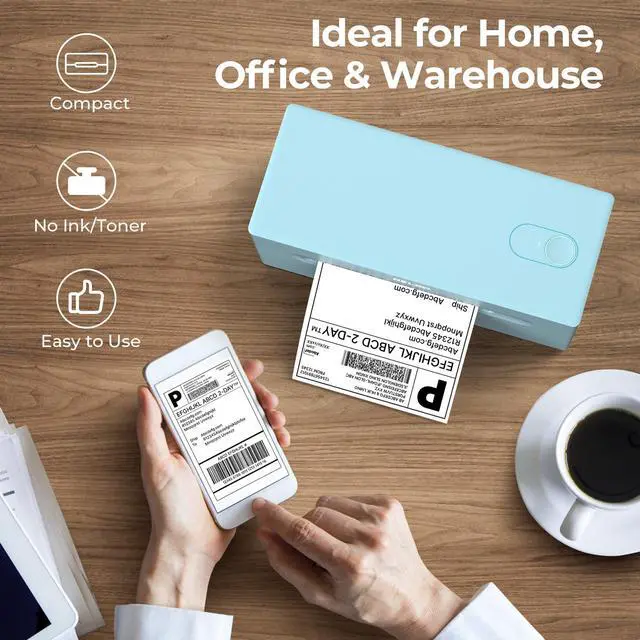 Alt view image 5 of 7 - Bluetooth Thermal Shipping Label Printer, 4x6 Shipping Label Printer for Shipping Packages, Support Android, iPhone and Windows