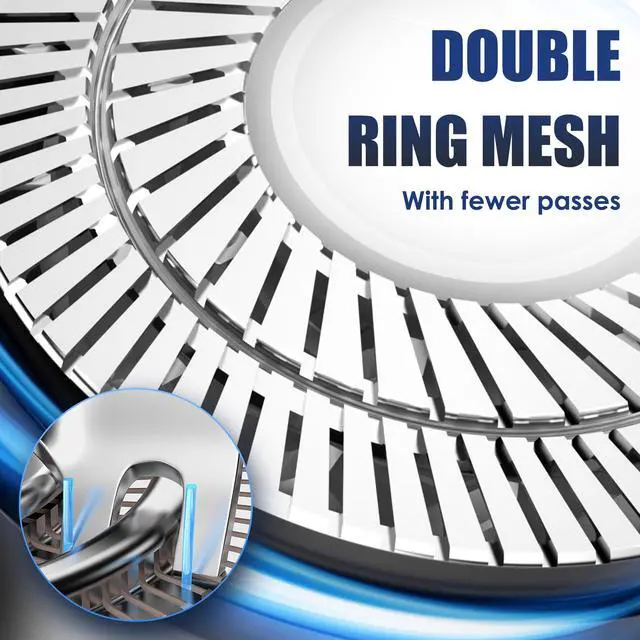 Alt view image 4 of 7 - Electric Rechargeable Shaver for Men,Wet & Dry Electric Razor, IPX7 Waterproof Rotary Shaver for Men,4D Floating Head, LED Display,Type-C, Travel-Friendly,Black