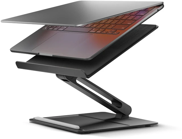 Main image of Desk Laptop Stand Height Adjustable Ergonomic Computer Stand Compatible with MacBook Air/Pro, iPad, Dell, HP, Lenovo, Microsoft Surface & Laptops & Tablets Up to 5kg (Black)
