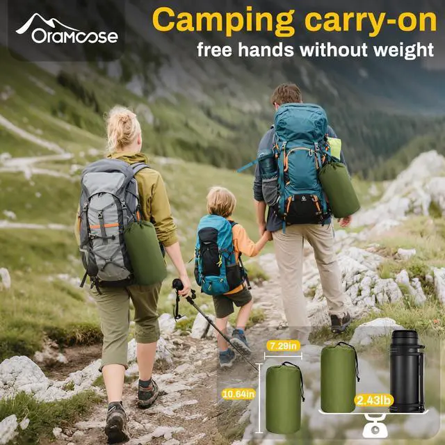 Alt view image 6 of 7 - Double Sleeping Pad, Extra Thick 6 Inch Sleeping Pad for Camping 2 Person with Built-in Pillow & Foot Pump Ultralight Compact Inflatable Camping Mat for Backpacking Hiking Travel Tent Camp Gear Gifts