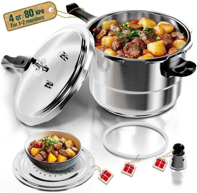 Main image of Pressure Cooker Stainless Steel 4 Qt