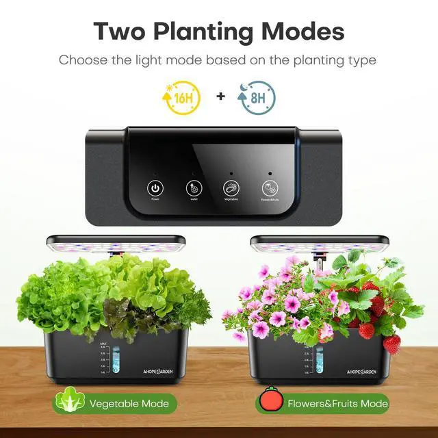 Alt view image 5 of 7 - Indoor Garden Hydroponics Growing System: 10 Pods Plant Germination Kit Herb Vegetable Growth Lamp Countertop with LED Grow Light - Hydrophonic Planter Grower Harvest Lettuce
