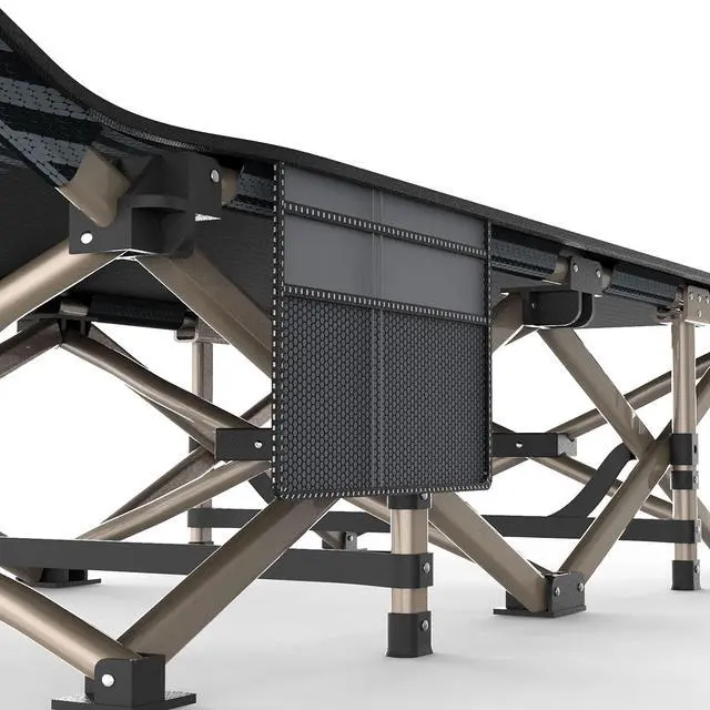 Alt view image 3 of 6 - Camping Cot for Adults Comfortable, Tent Folding Cot for Sleeping, Lightweight Folding Bed with Carry Bag for Kids Supports 450 lbs, Office Na