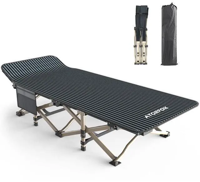 Main image of Camping Cot for Adults Comfortable, Tent Folding Cot for Sleeping, Lightweight Folding Bed with Carry Bag for Kids Supports 450 lbs, Office Na