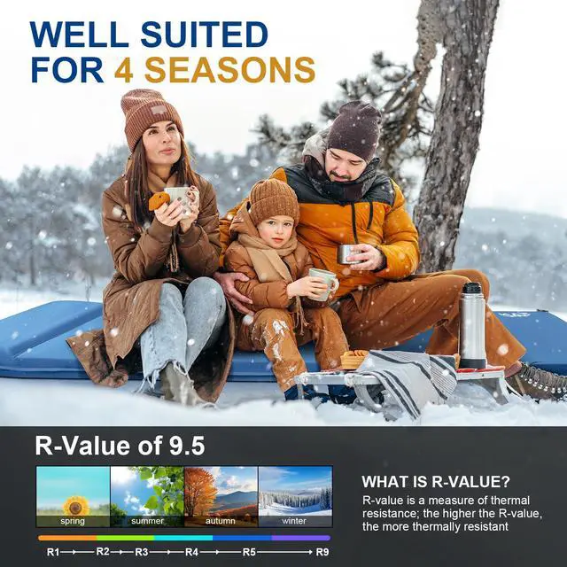 Alt view image 6 of 7 - Self Inflating Sleeping Pad for Camping 3.1" Ultra-Thick Memory Foam Camping Mattress 20s Quick Inflation Camp Mat with Pillow Waterproof 4-Season for Camping Travel Tent Car