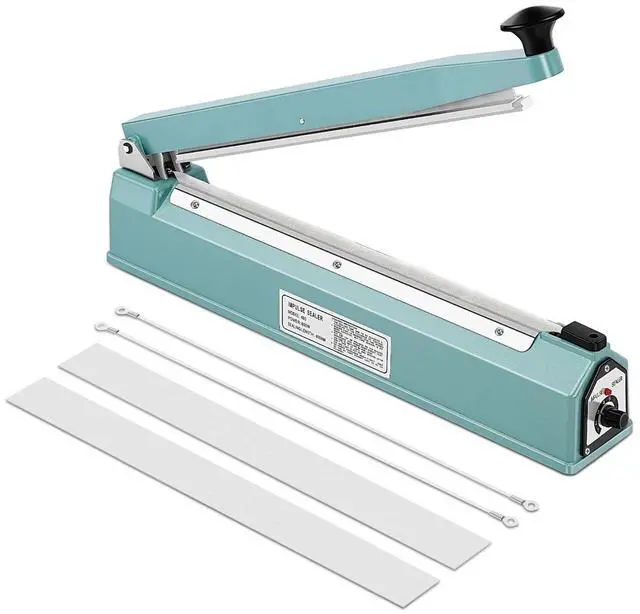 Main image of Impulse Sealer 16 Inch (400mm) 500W Heat Sealer Machine with Adjustable Heating Mode, No Warm Up Needed, Portable Bag and Seal Impulse with Replacement Element Grip and Teflon Tape