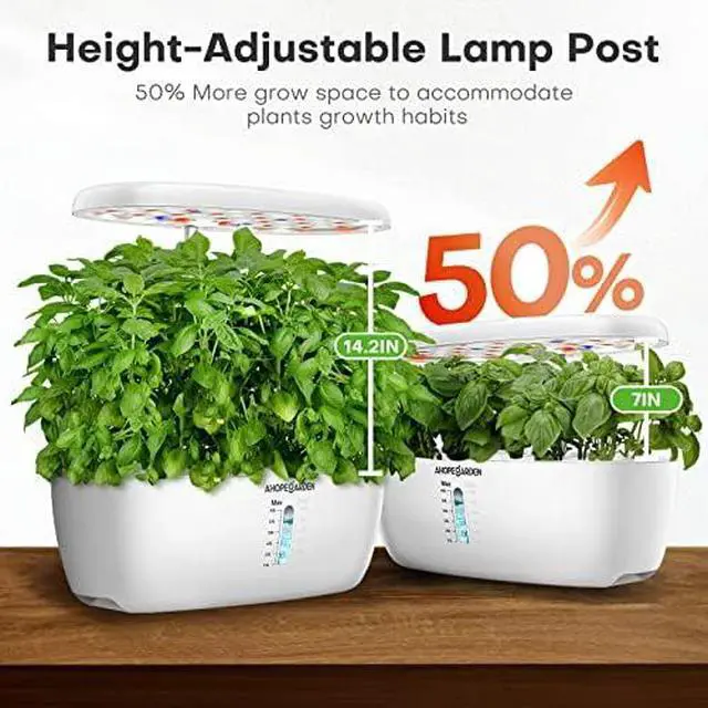 Alt view image 4 of 7 - Indoor Garden Hydroponics Growing System: 12 Pods Plant Germination Kit Herb Garden Kit Growth Lamp Countertop with LED Grow Light Hydrophonic Planter Grower Harvest Vegetable Lettuce