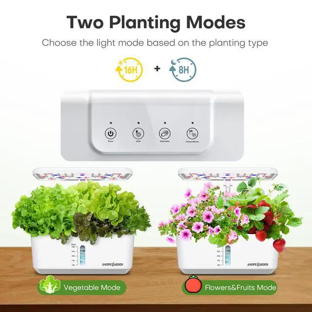 Alt view image 6 of 7 - Indoor Garden Hydroponics Growing System: 10 Pods Plant Germination Kit Herb Vegetable Growth Lamp Countertop with LED Grow Light - Hydrophonic Planter Grower Harvest Lettuce