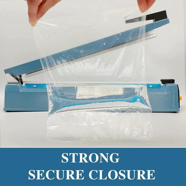 Alt view image 2 of 7 - Impulse Heat Sealer 16 Inch Mylar Bag Sealer Heat Seal Machine, 110v Manual Heat Sealer for Plastic/Poly/Cookie Bags, 8 Replacement Parts & Teflon Cloth Strip(2 Round Cutter Lines Included)