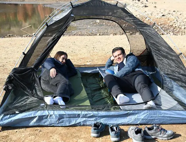 Alt view image 7 of 7 - Ultralight Folding Tent Camping Cot Bed, Portable Compact for Outdoor Travel, Base Camp, Hiking, Mountaineering, Lightweight Backpacking (Grey)