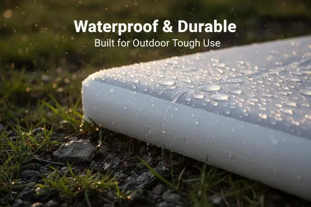 Alt view image 7 of 7 - 4" Drop Stitch Camping Air Mattress, Inflatable Sleeping Pad with Firm 7 PSI Support, Fast Inflation Portable Tent & Car Camping Bed, 76" x 51"