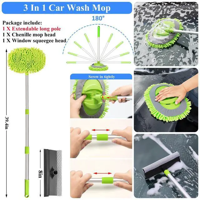 Alt view image 2 of 7 - 42Pcs Car Wash Detailing Kit Cleaning Set with Foam Gun Sprayer, Long-Handle Brush, Collapsible Bucket, Large Wash Mitt, Towels, Complete Interior & Exterior Car Washing Supply Set (Blue)