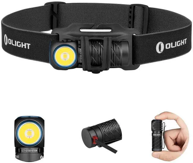 Main image of Perun 2 Mini Headlamp 1100 Lumens LED Head Flashlight, Rechargeable Headlight with Red Light Option, Great for Working, Hiking, Camping and Climbing (Black Cool White: 5700~6700K)