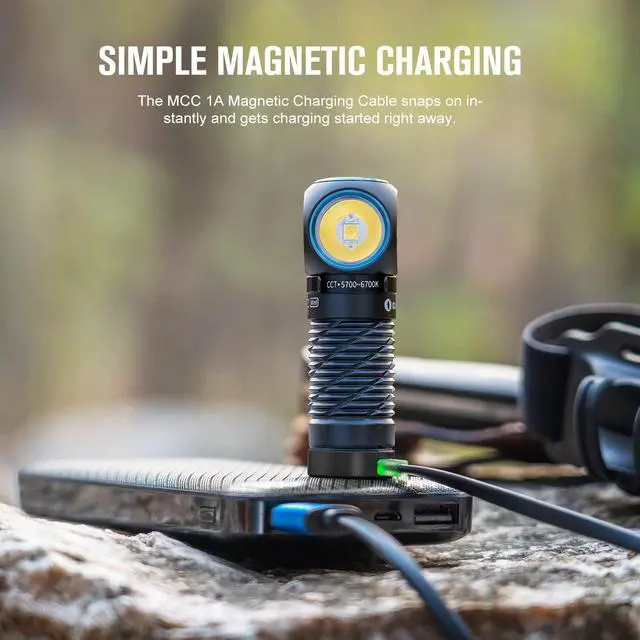 Alt view image 6 of 7 - Perun 2 Mini Headlamp 1100 Lumens LED Head Flashlight, Rechargeable Headlight with Red Light Option, Great for Working, Hiking, Camping and Climbing (Black Cool White: 5700~6700K)