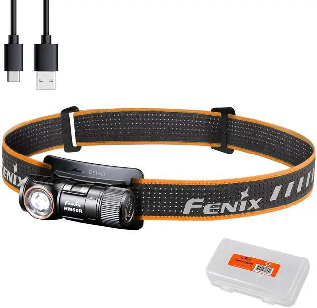 Main image of HM50R v2.0 Headlamp, 700 Lumen USB-C Rechargeable Lightweight with White/Red Light, with Lumentac Organizer