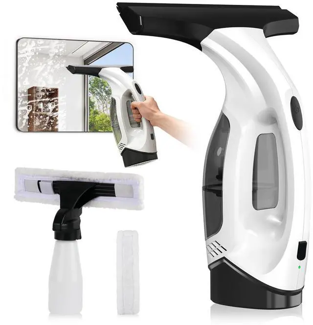 Main image of Window Vacuum Squeegee Cordless, Electric Window Cleaner Tool with & Water Collection Tank, Cleaning Kit Shower Squeegee for Glass Doors, Windows, Mirrors, Car