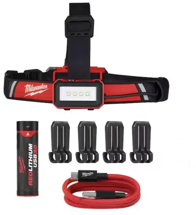 Main image of 600 Lumens LED USB Rechargeable Low-Profile Hard Hat Headlamp