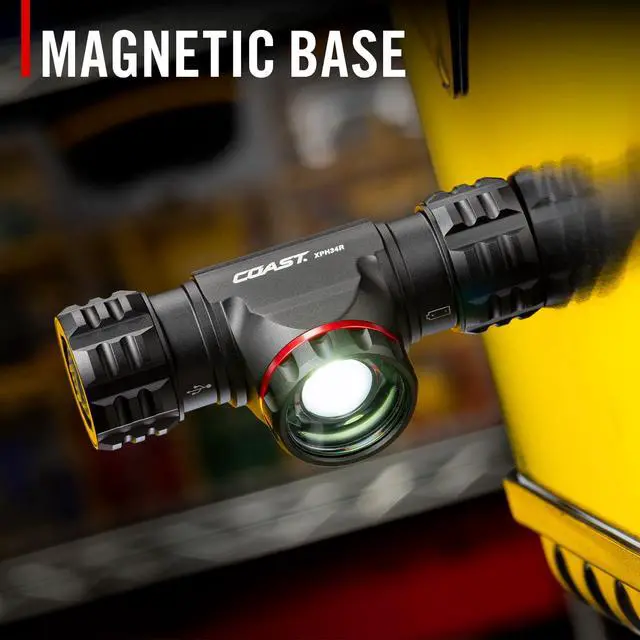 Alt view image 6 of 7 - ® XPH34R 2700 Lumen USB-C Rechargeable-Dual Power LED Headlamp withPURE Beam® Twist Focus and Magnetic Base