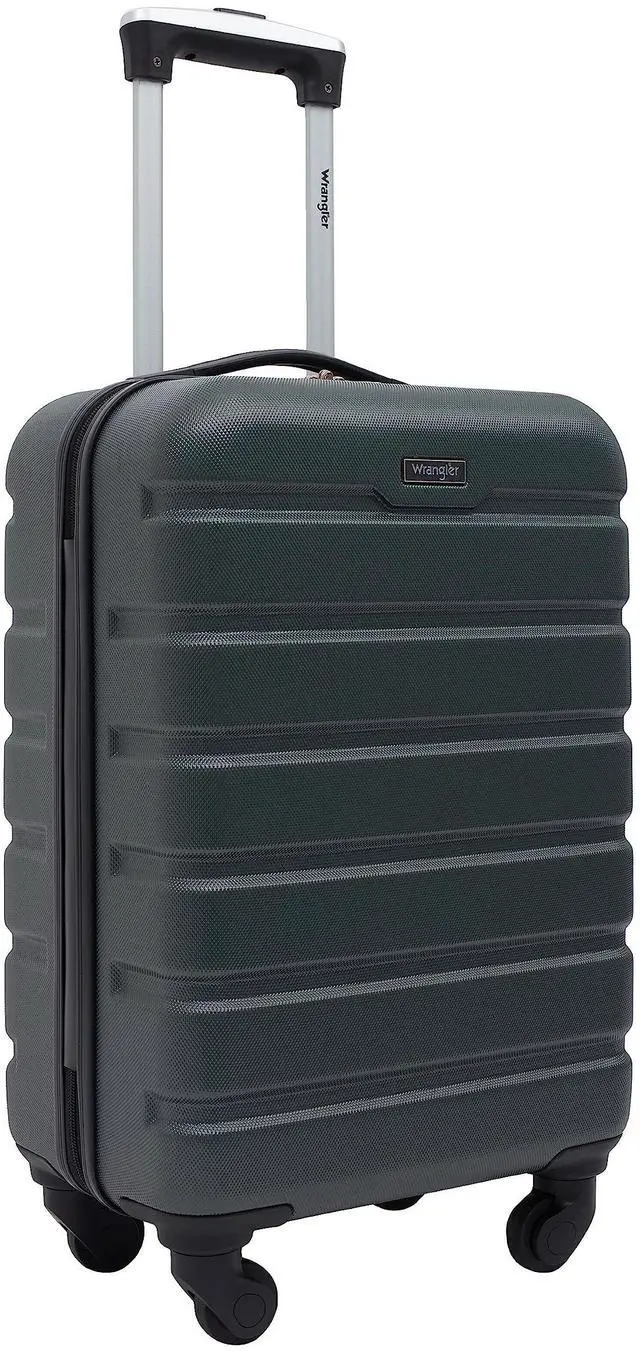 Alt view image 2 of 7 - Wrangler 22" Hardside Spinner Carry-On Luggage, Olive