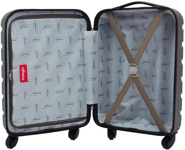 Alt view image 5 of 7 - Wrangler 22" Hardside Spinner Carry-On Luggage, Olive