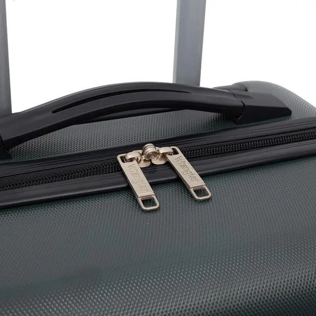 Alt view image 7 of 7 - Wrangler 22" Hardside Spinner Carry-On Luggage, Olive