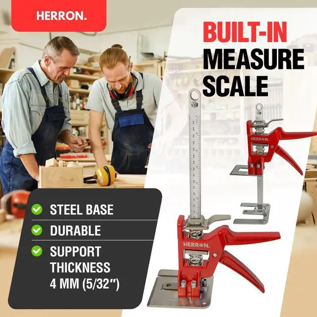 Alt view image 4 of 6 - 2-Pack Hand Lifting Tool Cabinet Lifter, Labor Saving Arm with Measuring Scale, 440 lbs Load Capacity, 6 in Lift Height, Furniture Lifter, Quick Lift Tool, Construction Jack