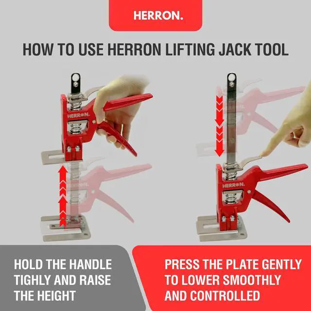 Alt view image 6 of 6 - 2-Pack Hand Lifting Tool Cabinet Lifter, Labor Saving Arm with Measuring Scale, 440 lbs Load Capacity, 6 in Lift Height, Furniture Lifter, Quick Lift Tool, Construction Jack