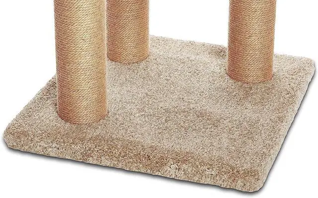 Alt view image 5 of 7 - Cat Tree Tower - Multi-Level Climbing Activity Center for Indoor Cats & Kittens with Scratching Posts, Platform, Jute Rope, Large (45.9"H), Beige