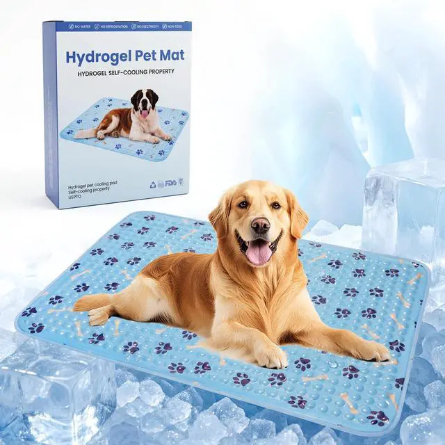 Main image of Pet Cooling Gel Pad with Patent Technology, 44in Dog Cooling Mat for Summer, Self Cooling Mat for Large/Medium/Small Dogs, Non-Slip Waterproof Durable Mat for Dog Beds, Car, Indoor & Outdoor Use
