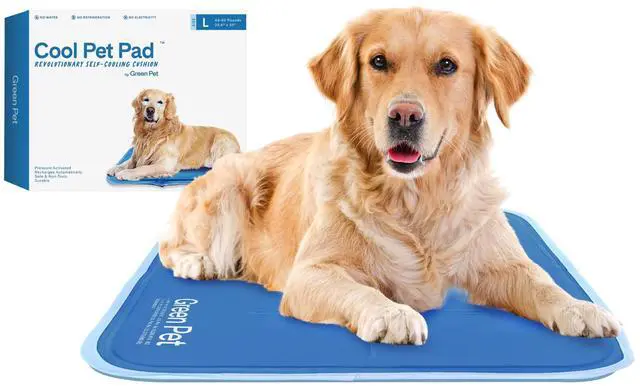Main image of Cool Pet Pad - Large, Blue - Self-Cooling, Pressure Activated Mat for Dogs & Cats from 46-80 lbs - Non-Toxic Gel, No Water Needed