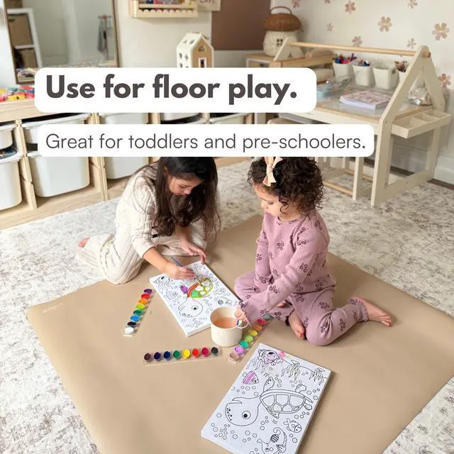 Alt view image 7 of 7 - Table Craft Mat to Protect Dining Table, Craft Mess mat 38"x39.4" Great for Childrens Crafts and Play Protect Your Furniture from Spills and Mess Easy to Clean, Heat Resistant (Clay, 38" 39.4")'