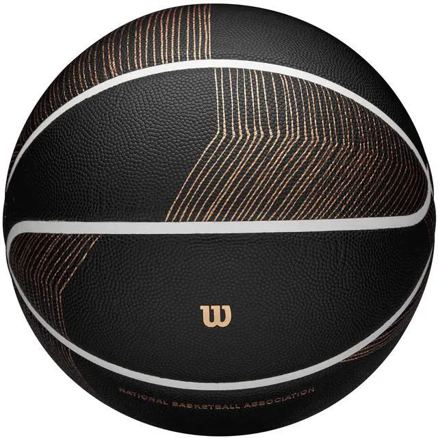 Alt view image 5 of 7 - WILSON NBA Champagne Series Basketball - Black/Brown, Size 7-29.5"
