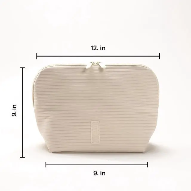 Alt view image 4 of 7 - THE VERTI-Vertical Waterproof Makeup & Toiletry Bag | 23-Pocket Organizer with Upright, Fold-Down Design for Skincare, Toiletries & Essentials (Shell)