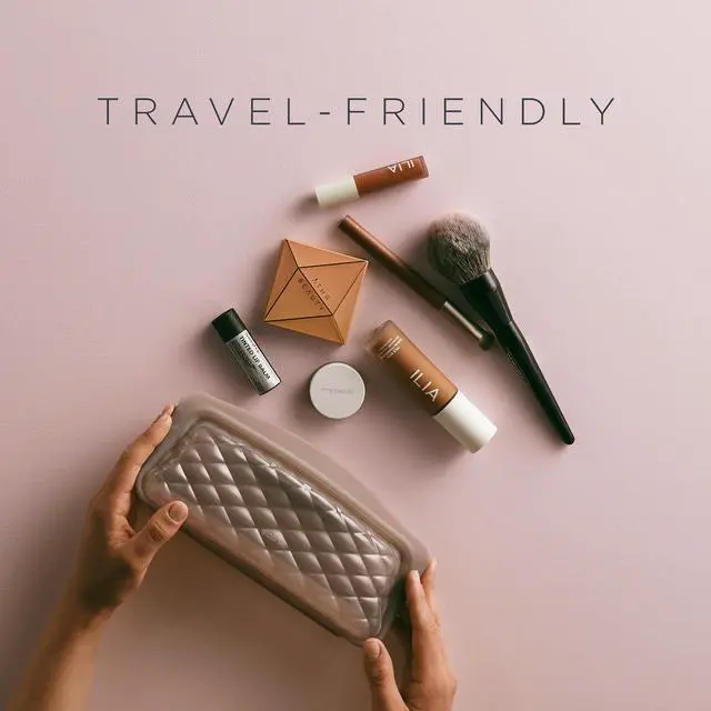 Alt view image 3 of 7 - Stasher Silicone Reusable Makeup Bags, 3-Pack, Travel Essentials, Makeup Bag Organizer, Dishwasher & Heat Safe, TSA Friendly Toiletry Bags, Waterproof Bag, BPA Free, Leak-free, Eco Friendly, Taupe