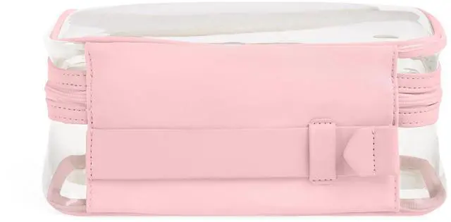 Alt view image 2 of 6 - Away Clear Small Toiletry Bag - Compact Transparent Travel Organizer for Toiletries & Beauty Essentials, Blush Pink