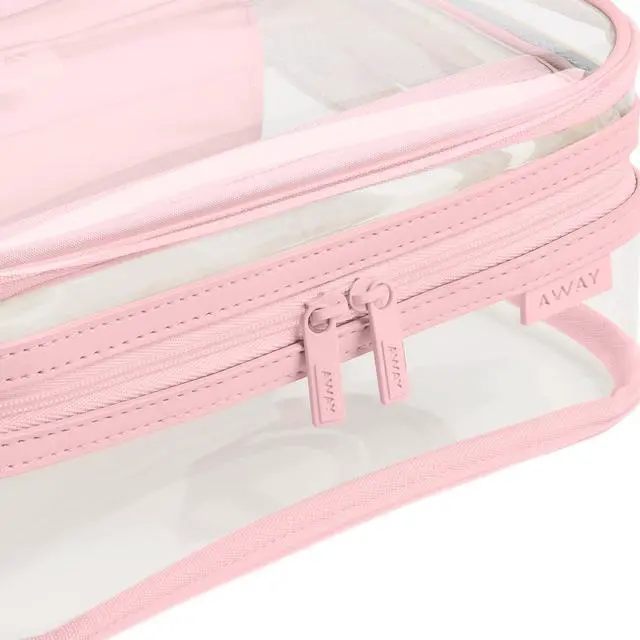 Alt view image 4 of 6 - Away Clear Small Toiletry Bag - Compact Transparent Travel Organizer for Toiletries & Beauty Essentials, Blush Pink
