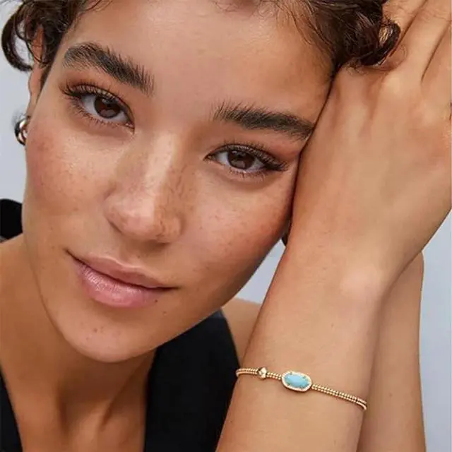 Alt view image 3 of 4 - Kendra Scott Grayson Stretch Bracelet, Rhodium Plated Brass, Mother-of-Pearl, Fashion Jewelry for Women