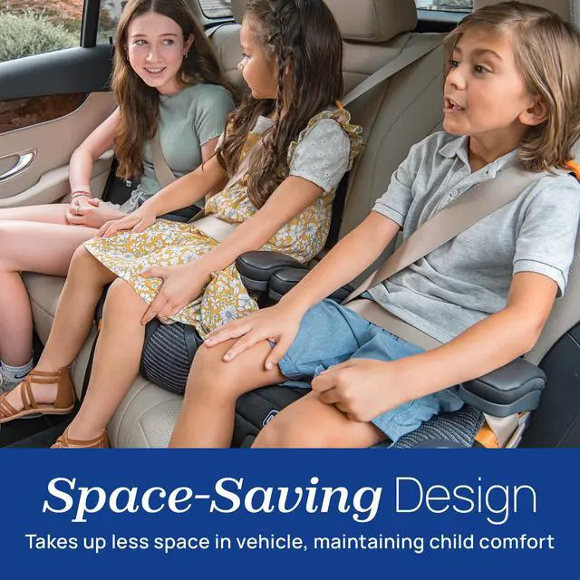 Alt view image 4 of 7 - Chicco GoFit ClearTex Plus Backless Booster Car Seat, Latch Attachment, Quick-Release Latch Removal, Portable Car Booster Seat for Children at Least 4 Years Old and 40-110 lbs, Obsidian/Black