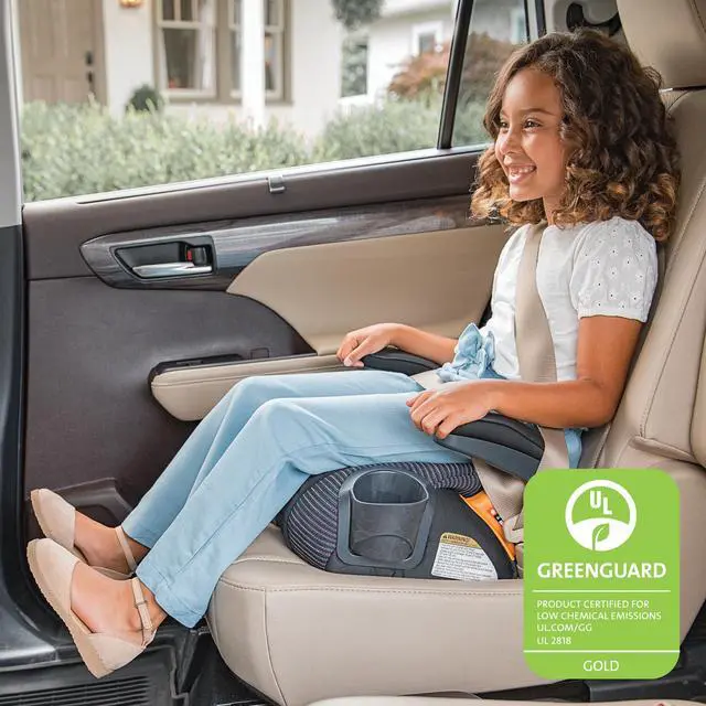 Alt view image 6 of 7 - Chicco GoFit ClearTex Plus Backless Booster Car Seat, Latch Attachment, Quick-Release Latch Removal, Portable Car Booster Seat for Children at Least 4 Years Old and 40-110 lbs, Obsidian/Black