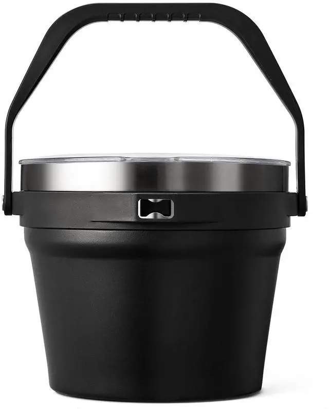 Main image of COKTIK 7L Insulated Ice Bucket with LidDouble Wall Vacuum Stainless Steel Beverage Bucket Keeps Frozen LongerHolds 6 Longnecks or 3 Bottles of Winefor Cocktail, Champagne, Large Parties(Black)