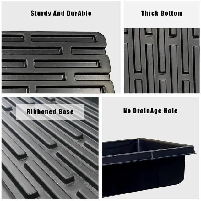 Alt view image 6 of 7 - RooTrimmer 20 Pack 1020 Trays, No Drain Holes, 20" x 10", Extra Thick Heavy Duty Seed Starting Trays -Reusable Propagation Flats for Microgreens, Seedlings, Plant Germination, Fodder and Transplant