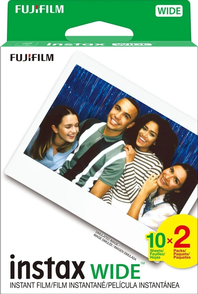Alt view image 2 of 5 - Instax Wide Instant Film Twin Pack with Sunshine Photo Microfiber Cloth... (2 Pack-40 Exposures)