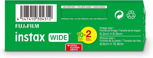 Alt view image 3 of 5 - Instax Wide Instant Film Twin Pack with Sunshine Photo Microfiber Cloth... (2 Pack-40 Exposures)