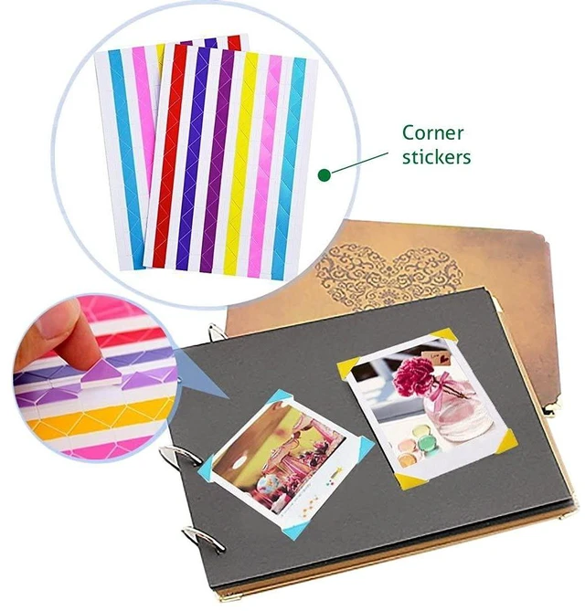 Alt view image 5 of 5 - Instax Mini Instant Film (3 Pack, 60 Sheets) 5 Plastic Desk Frames, 60 Sticker Frames, 10 Hanging Creative Frames, 1 Pack Corner Stickers