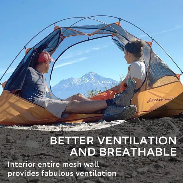 Alt view image 4 of 7 - Clostnature Lightweight Backpacking Tent - 2 Person Ultralight Waterproof Camping Tent, 3 Season Large Size Easy Setup Tent for Family, Outdoor, Hiking and Mountaineering