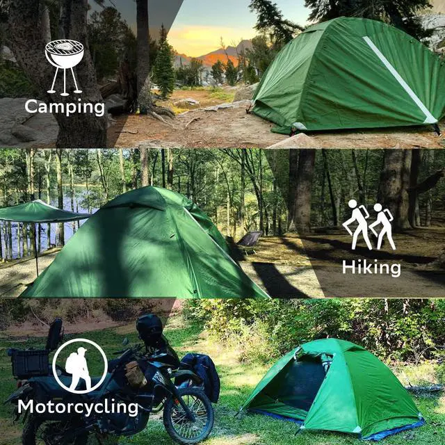 Alt view image 6 of 7 - Clostnature Lightweight Backpacking Tent - 2 Person Ultralight Waterproof Camping Tent, 3 Season Large Size Easy Setup Tent for Family, Outdoor, Hiking and Mountaineering