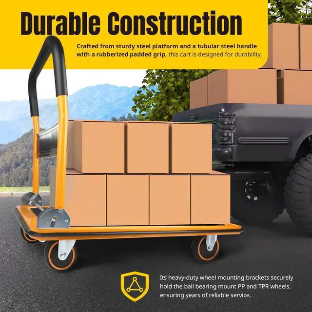 Alt view image 3 of 3 - MaxWorks 80877- Foldable Platform Truck Push Dolly 660 lb. Weight Capacity